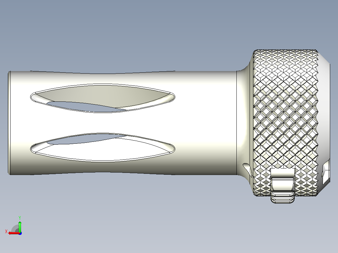 MP5-消焰器建模模型后视图
