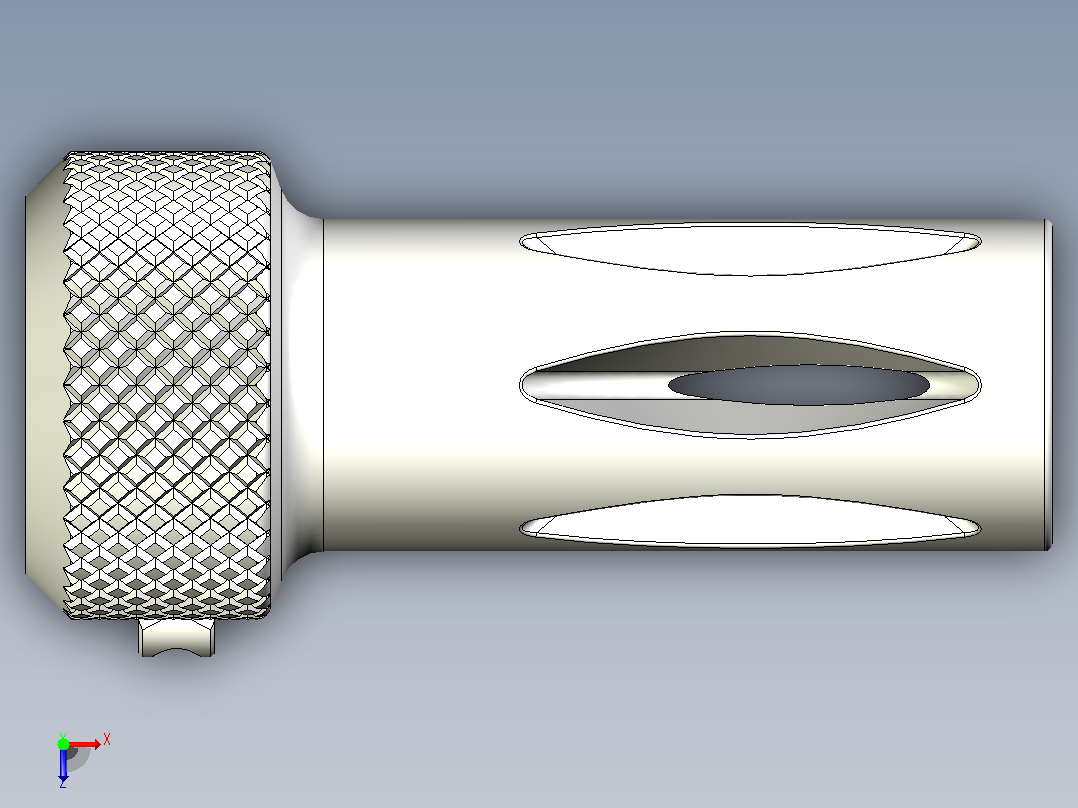 MP5-消焰器建模模型俯视图