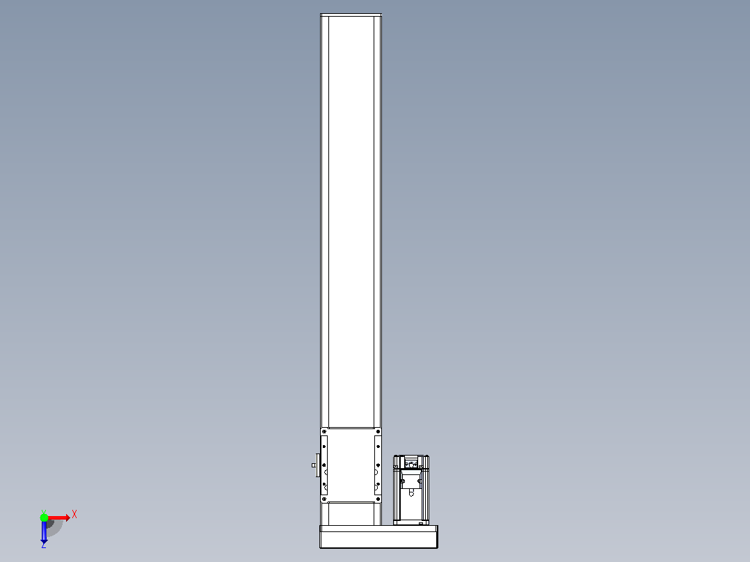 滚珠丝杠直线轴带导轨全封闭TPA-HCR-105D-1610C-L650-MR-Y-P40-N3俯视图