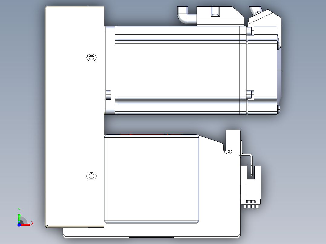 皮带直线轴半封闭可选导轨TPA-HNB-120D-110-L2750-LU-C-P40-N3前视图