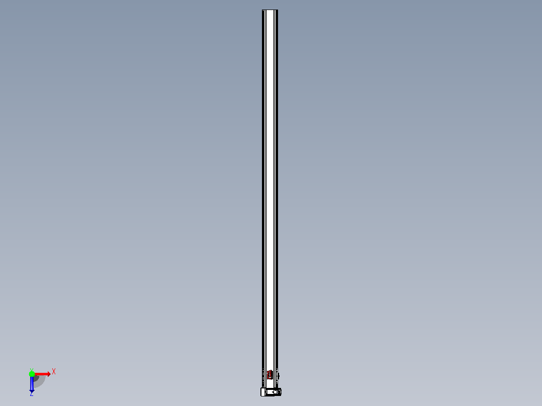 皮带直线轴半封闭可选导轨TPA-HNB-120D-110-L2750-LU-C-P40-N3俯视图