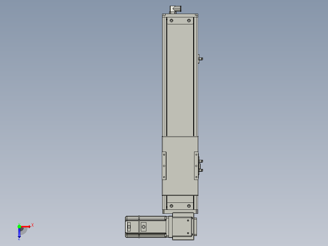 ACB10-300-RU-200W ACB10 皮带驱动 直线滑台模组俯视图