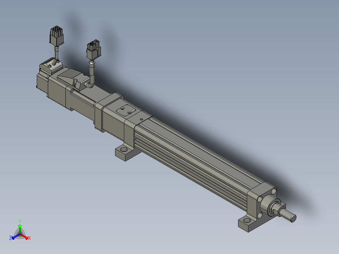 轻载电动缸TPA-ESR25-1002C-L150-M-LB-W-P10-C3主视图