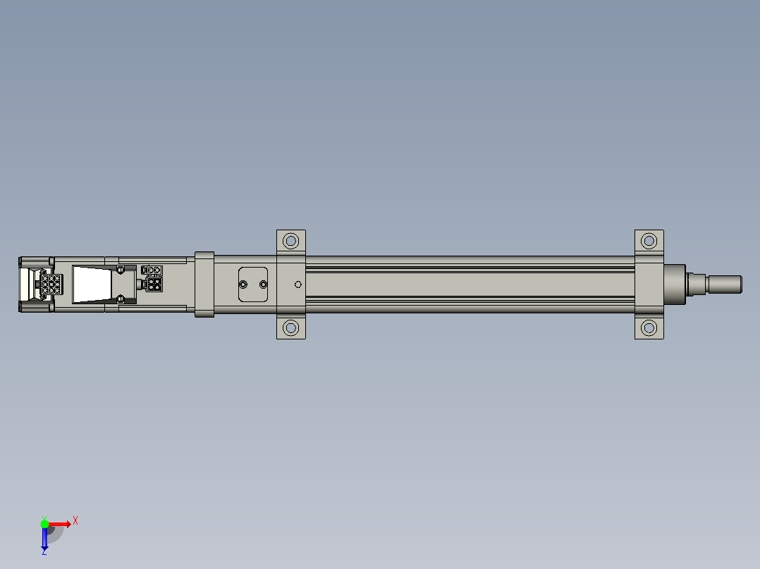 轻载电动缸TPA-ESR25-1002C-L150-M-LB-W-P10-C3俯视图