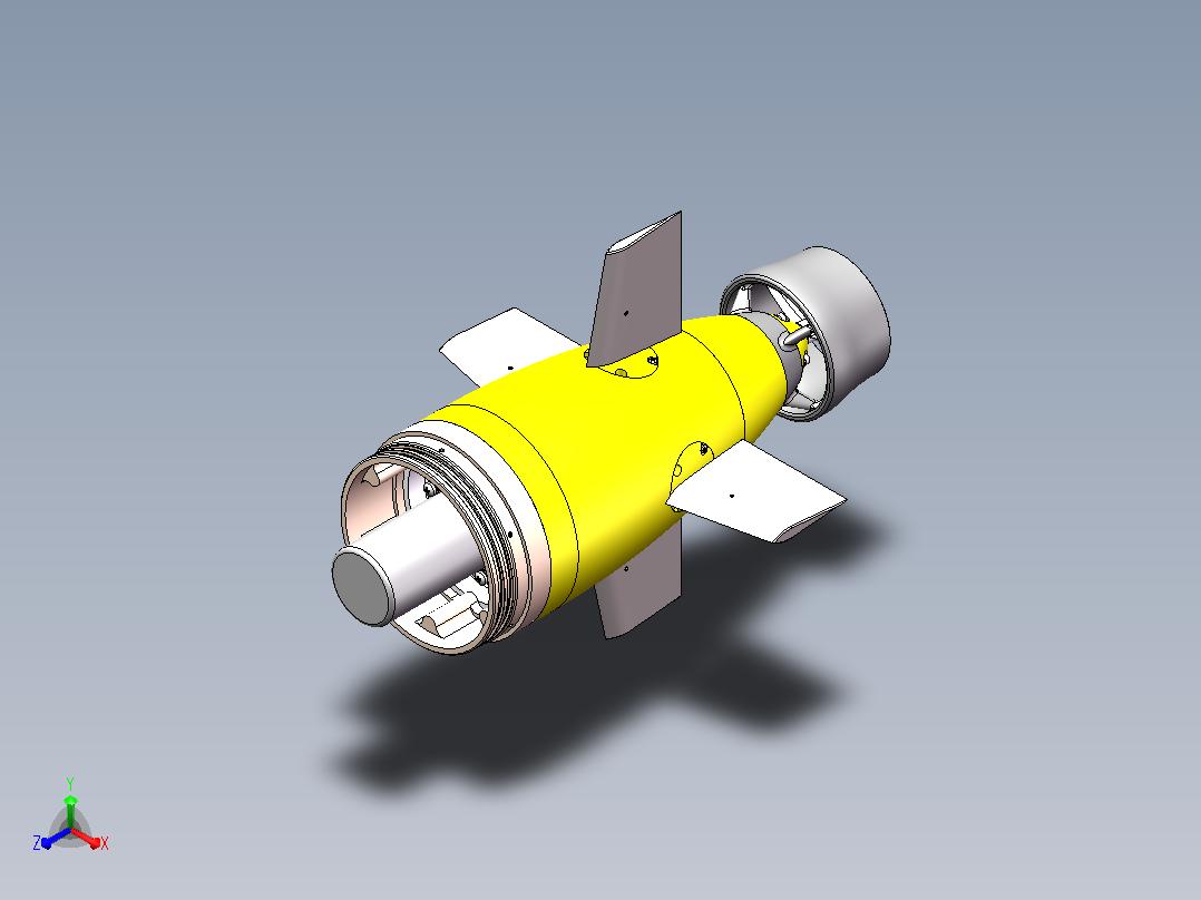AUV 尾部动力单元模型 1647987正等轴测图