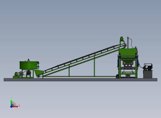 液压制砖机生产线sw17前视缩略图