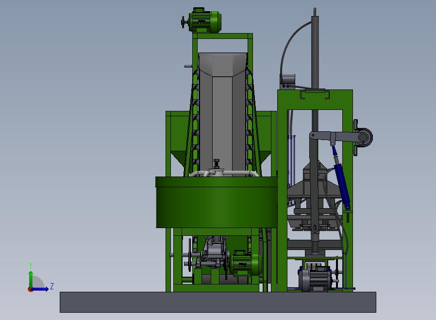液压制砖机生产线sw17左视图