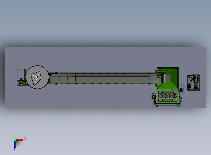液压制砖机生产线sw17俯视图