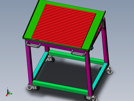 圆棒排料放置工装sw18