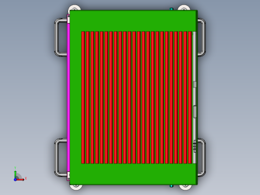 圆棒排料放置工装sw18前视缩略图