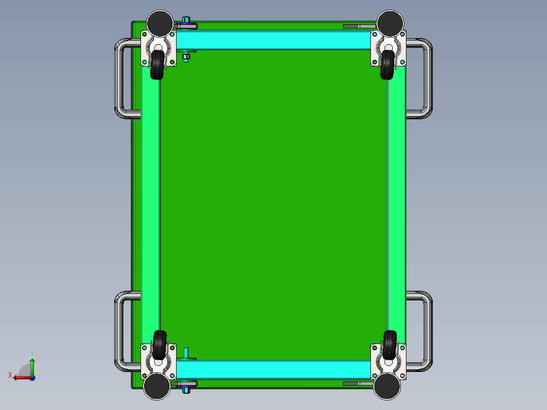圆棒排料放置工装sw18后视图