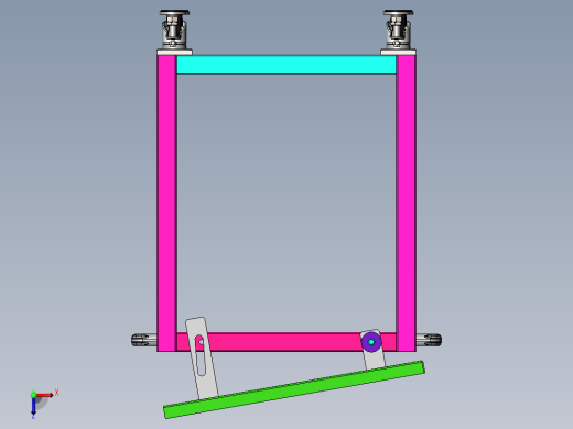 圆棒排料放置工装sw18俯视缩略图
