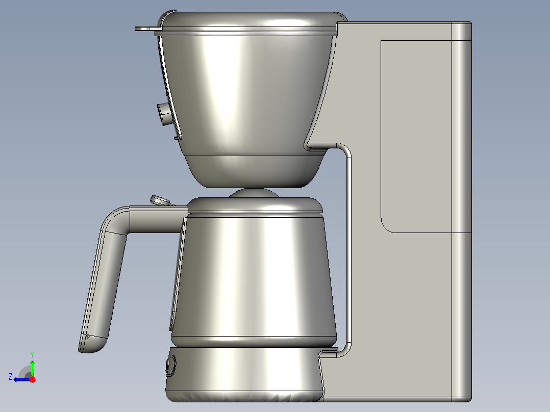 咖啡自动售货机右视图