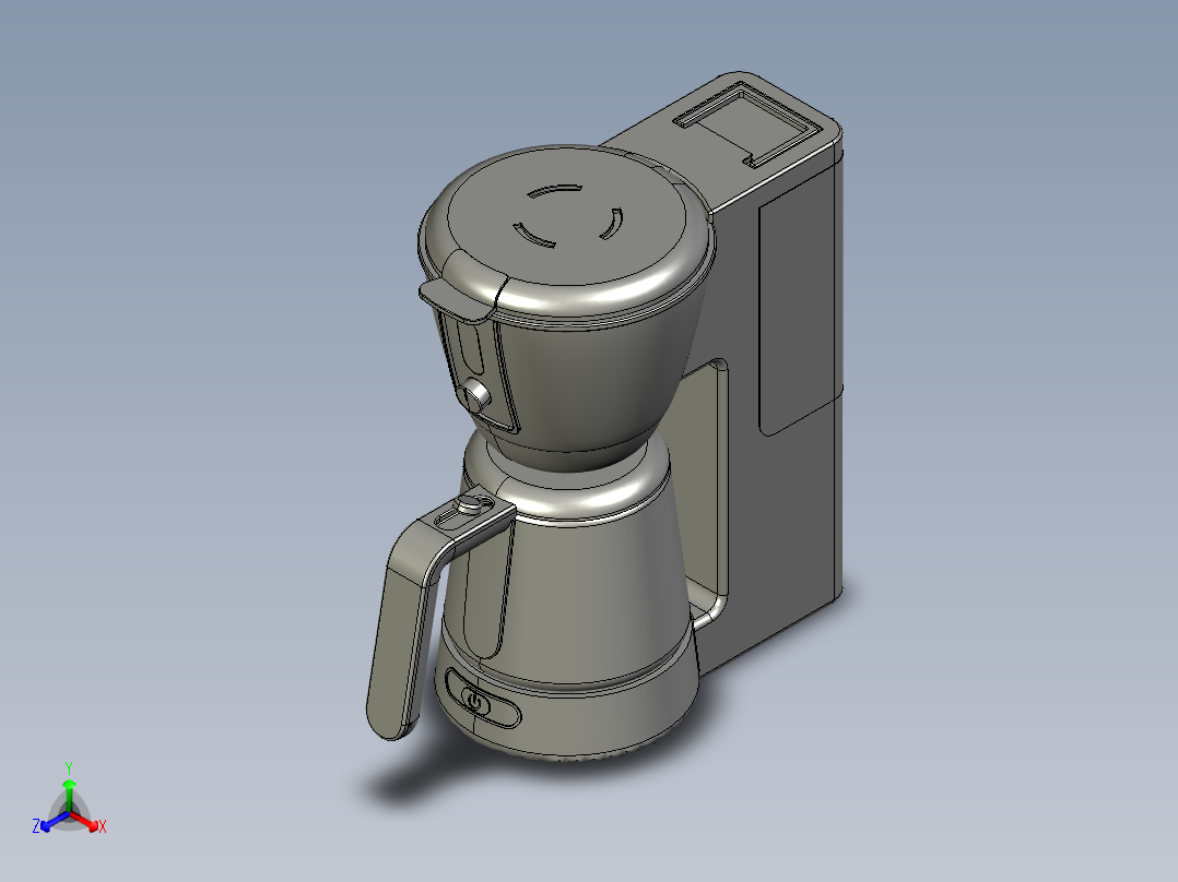 咖啡自动售货机正等轴测图