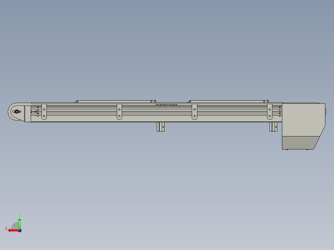 止回组件3D模型后视图