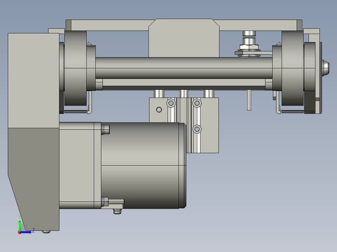 止回组件3D模型左视图