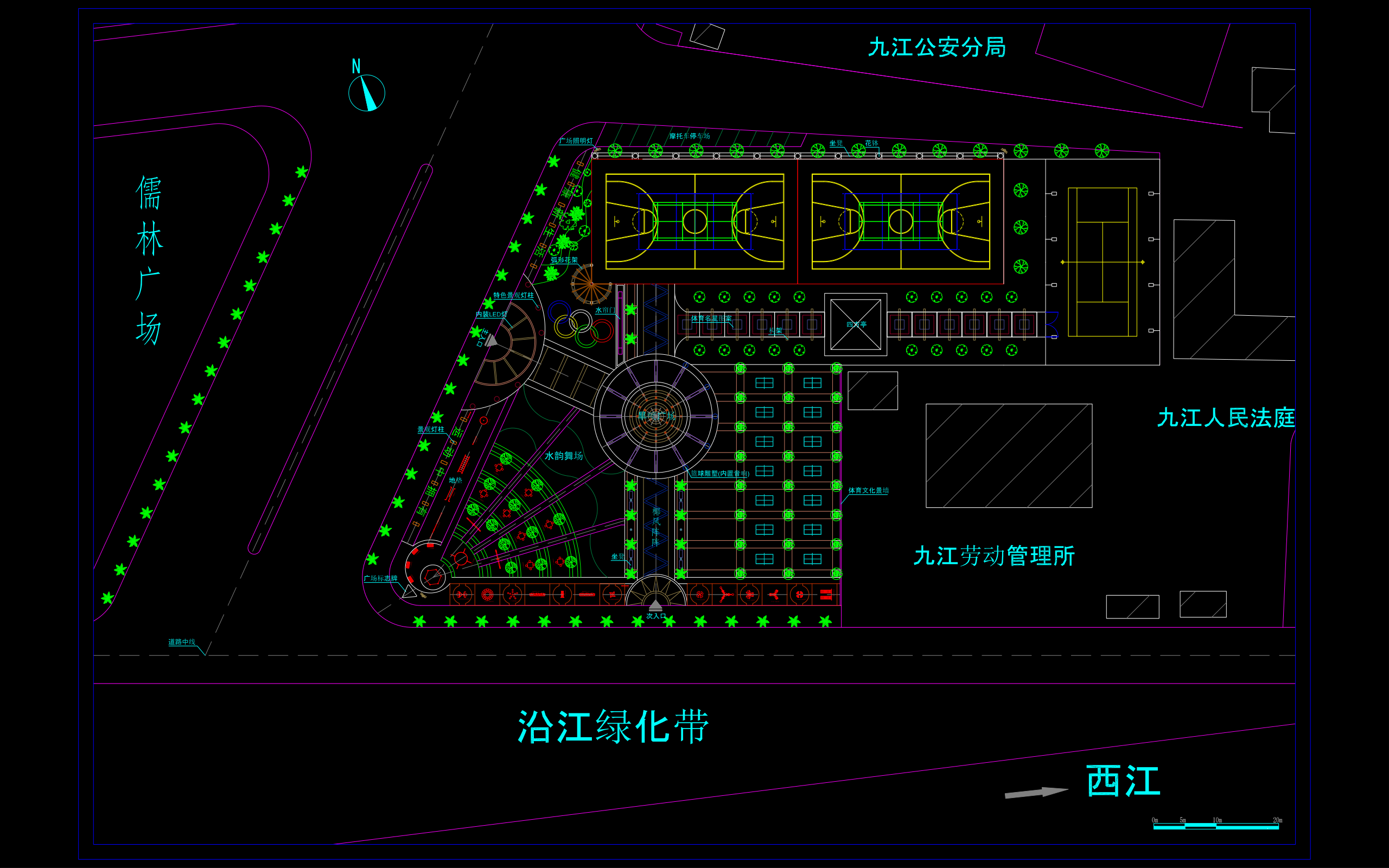 280套公园广场绿化建筑CAD图纸，最全设计练习图纸学习资料素材