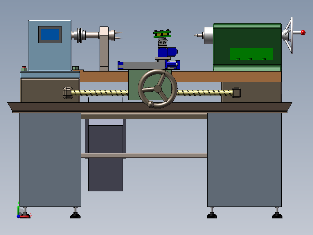 菠萝自动去皮机3d图纸 水果削皮设备3d图纸 菠萝削皮机三维模型前视图