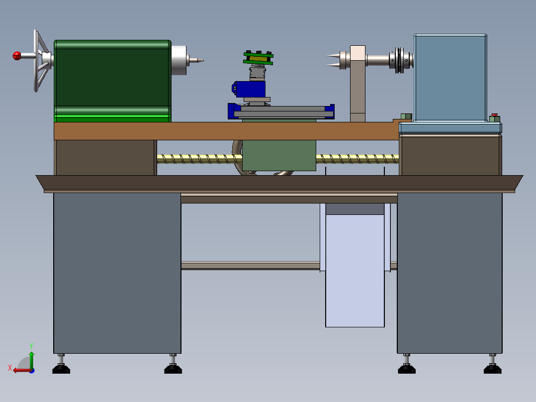菠萝自动去皮机3d图纸 水果削皮设备3d图纸 菠萝削皮机三维模型后视图