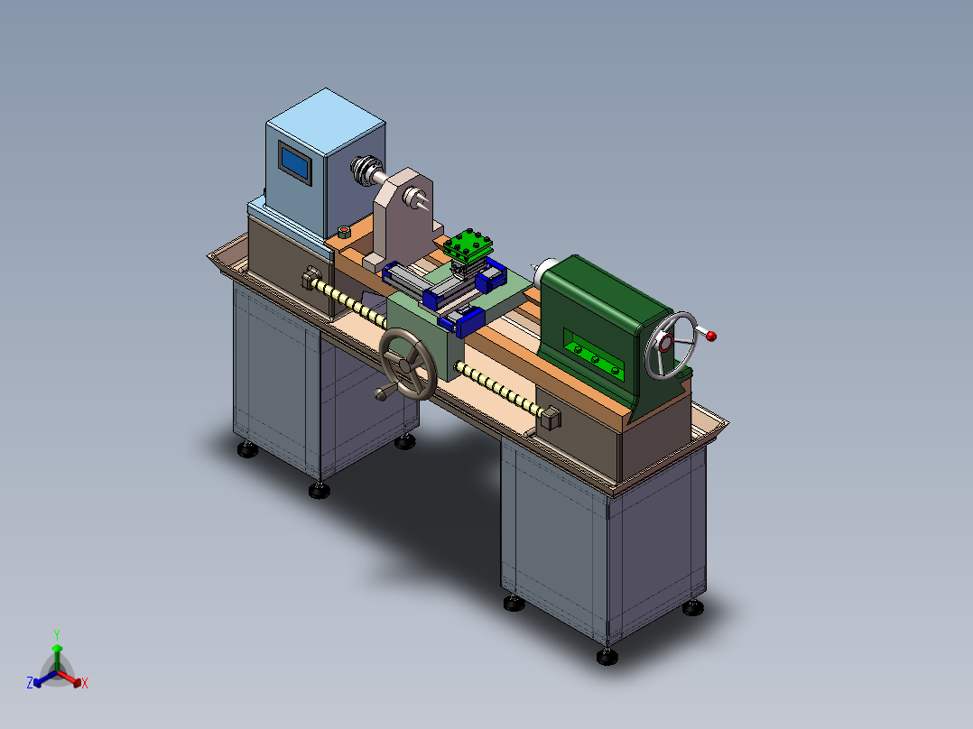 菠萝自动去皮机3d图纸 水果削皮设备3d图纸 菠萝削皮机三维模型正等轴测图