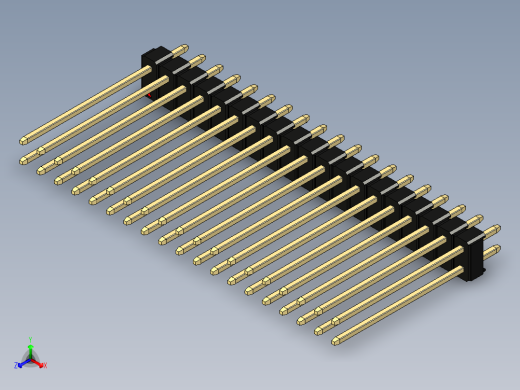 彩色公头100mil（2.54mm）系列-DS1021_black_2x19p_100mil_Type19_rev1.0