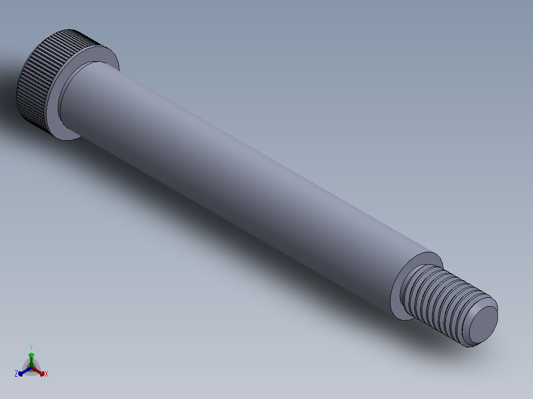 公制SH螺栓选择（DME）-SB DME PM12 x100.SLDPRT正等轴测图