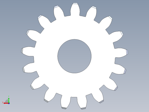 正齿轮-m1 20PA 17t Spur Gear后视缩略图