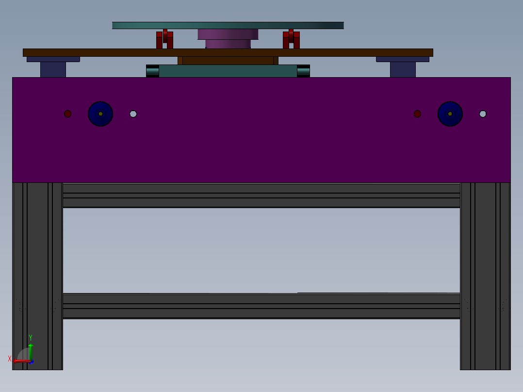 重型顶升移载机后视图