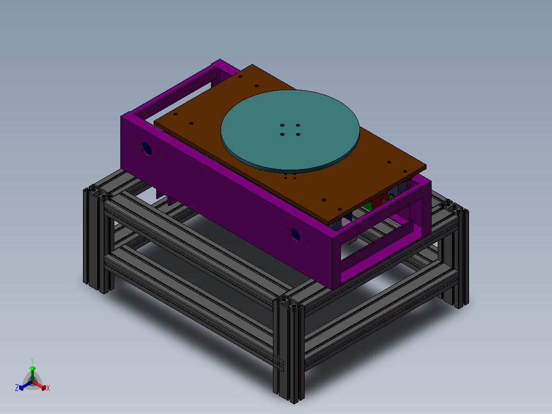 重型顶升移载机正等轴测图