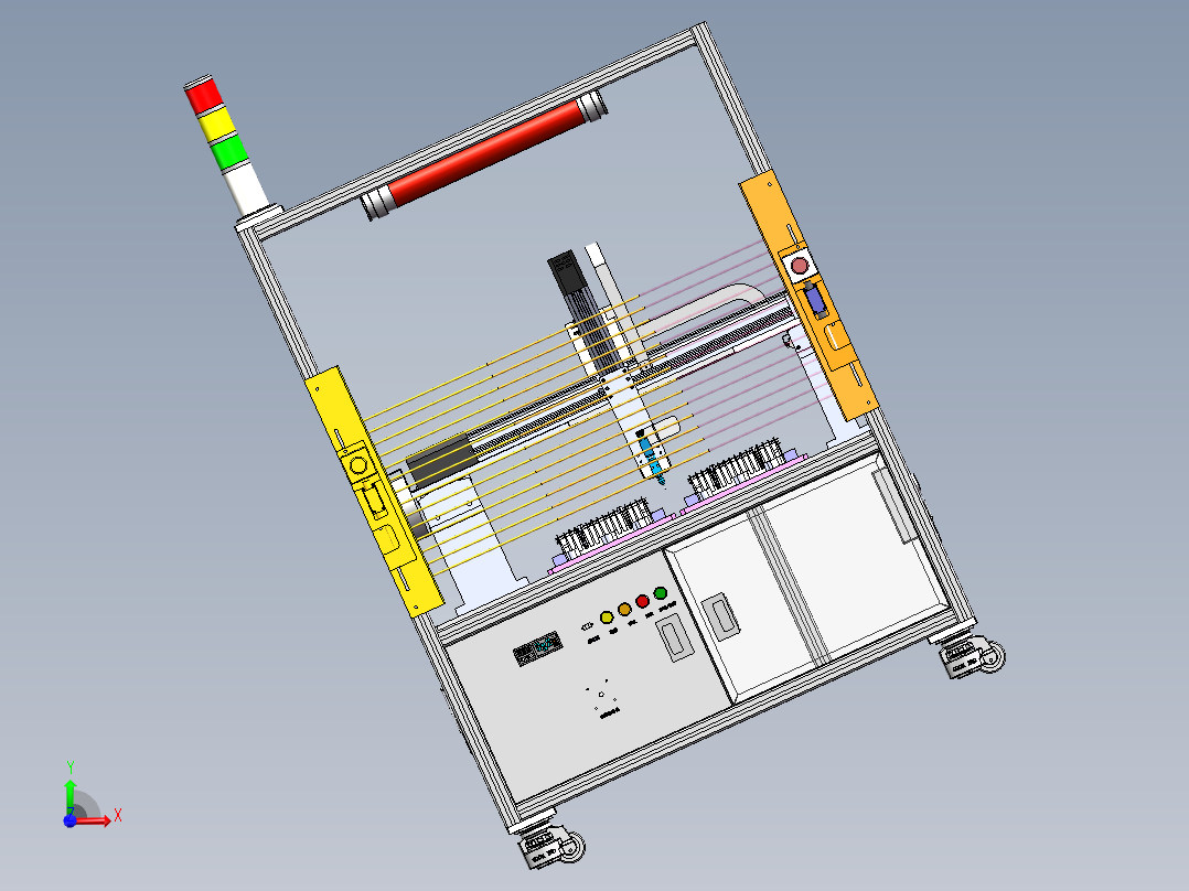 三轴点胶机 台式前视图