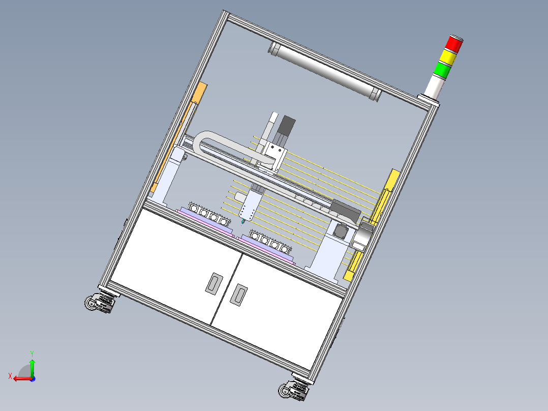 三轴点胶机 台式后视图