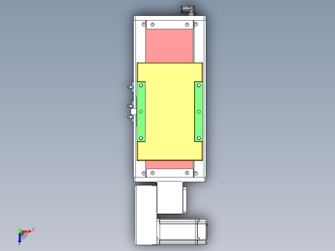 MCB同步带全封闭MCB17-L-400W俯视图