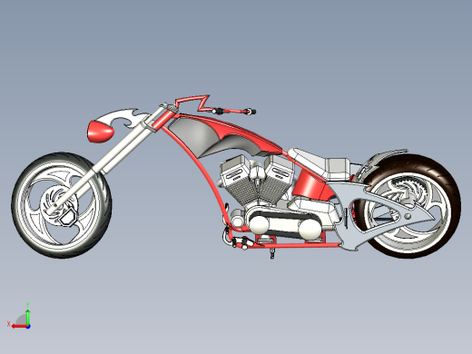 摩托车occ-solidworks-bike-SolidWorks2013-stp-igs后视缩略图
