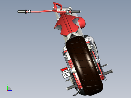 摩托车occ-solidworks-bike-SolidWorks2013-stp-igs左视缩略图
