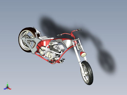 摩托车occ-solidworks-bike-SolidWorks2013-stp-igs正等轴测缩略图