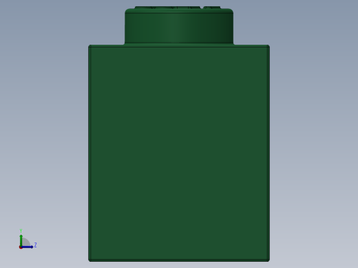 乐高套装 4421基本积木-41077736 - 3004 Dark Green Brick 1 x 2.SLDPRT左视缩略图