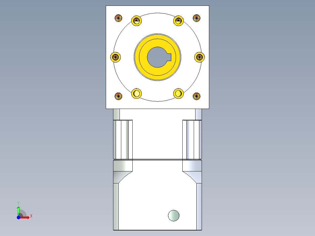 换向器PW70双孔 PGH60-L1 8-38.1-66.61-M4.stp前视图
