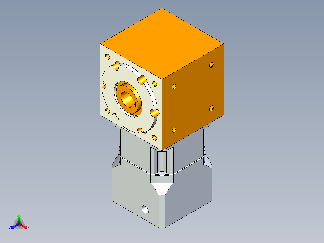 换向器PW70双孔 PGH60-L1 8-38.1-66.61-M4.stp正等轴测图