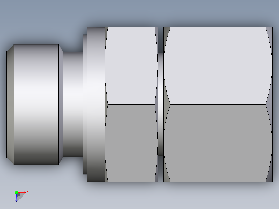 卡套式工业通用硬管接头EO_Swivel_connector_EGE15LREDCF俯视图