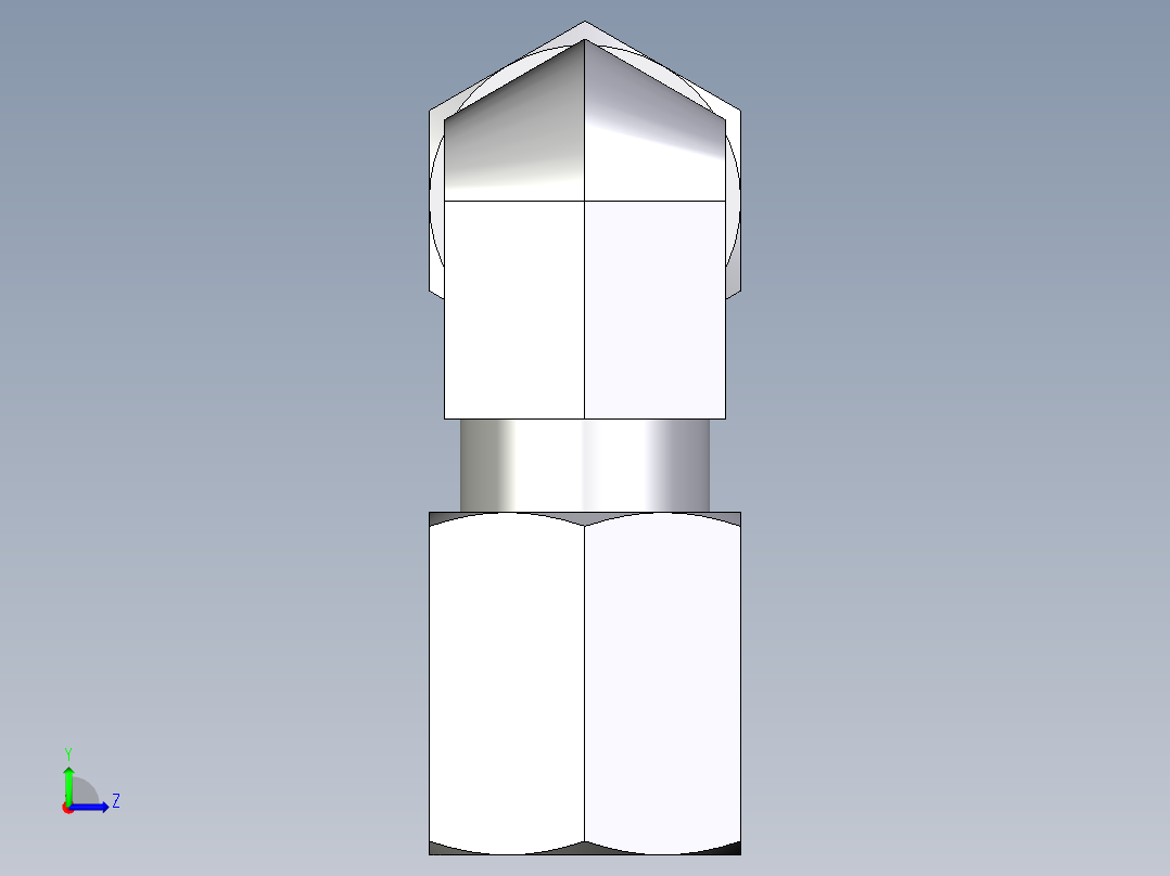 卡套式工业通用硬管接头EO_Union_elbow_W04LL71左视图