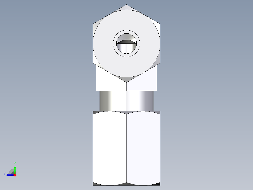 卡套式工业通用硬管接头EO_Union_elbow_W04LL71右视图