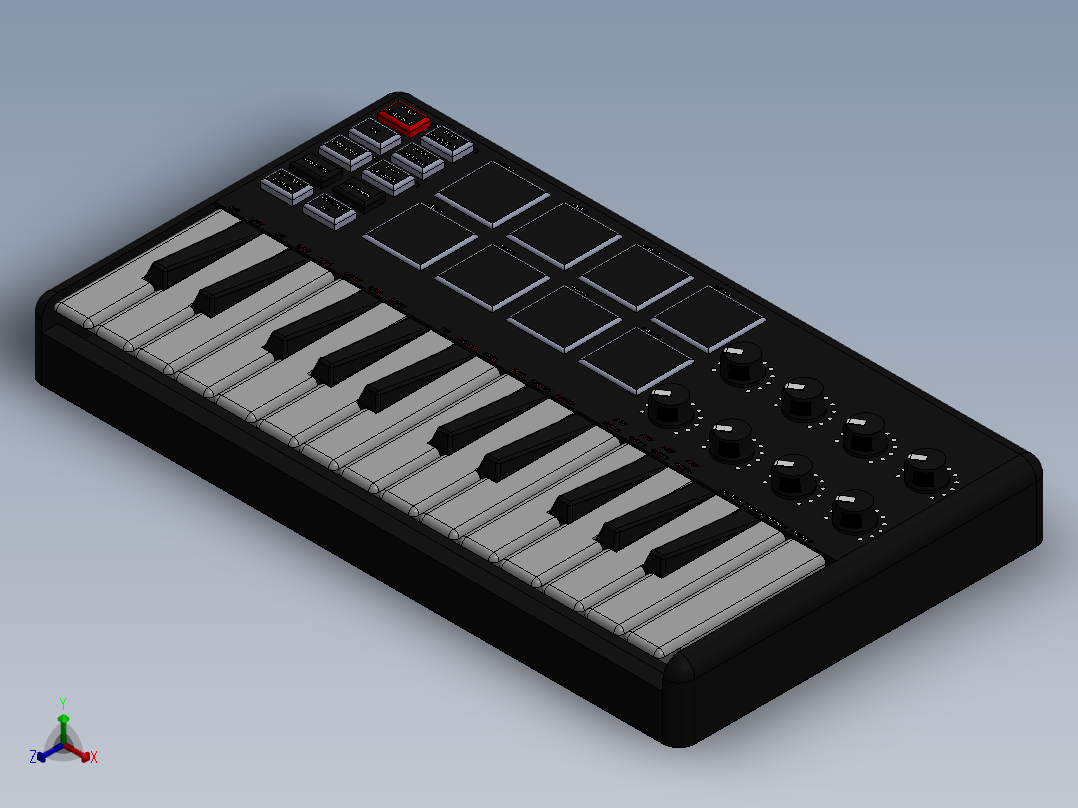 钢琴8正等轴测图