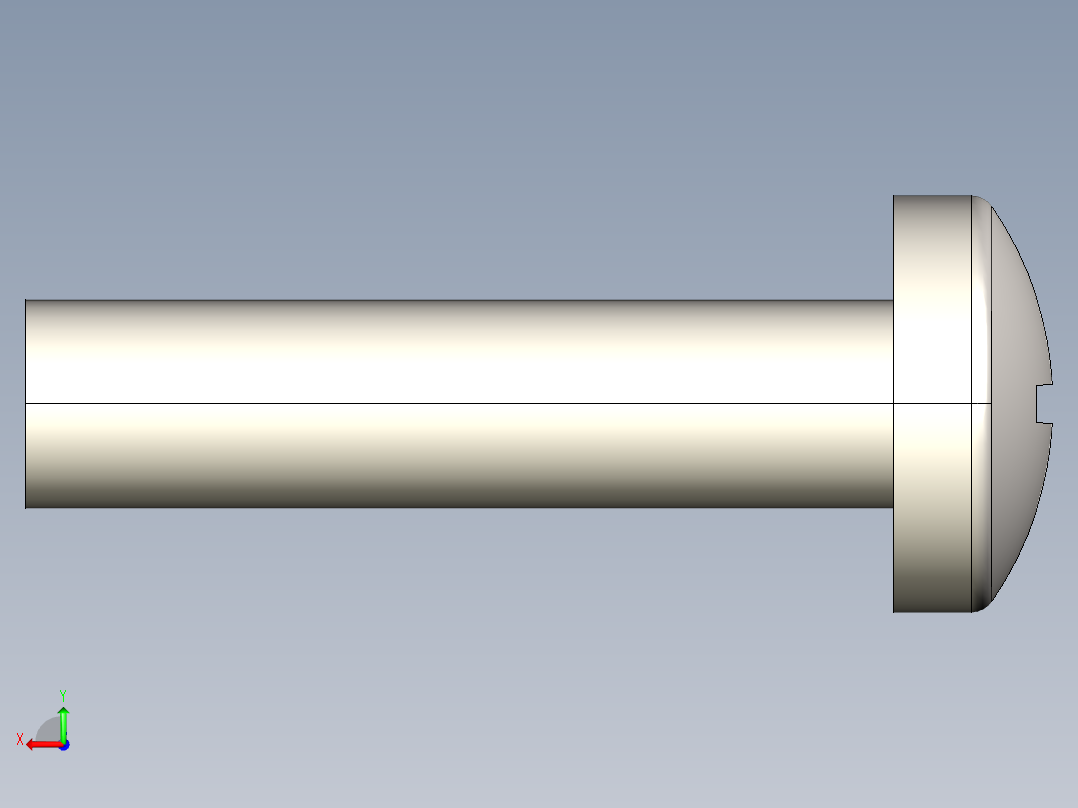 螺丝 M6 十字盘头-M6x25 Screw head.STEP后视图