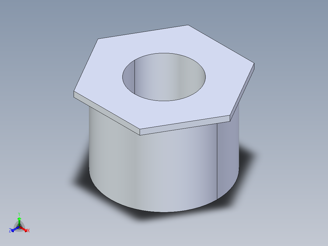 CPVC管件16-Sch80_ReducerBushing_SxSPIG_9837-249_2in x 1in正等轴测图