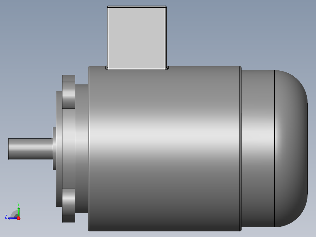 异步电机DJ_YS系列(IP44)_IMB5型_YS-90S-6右视图