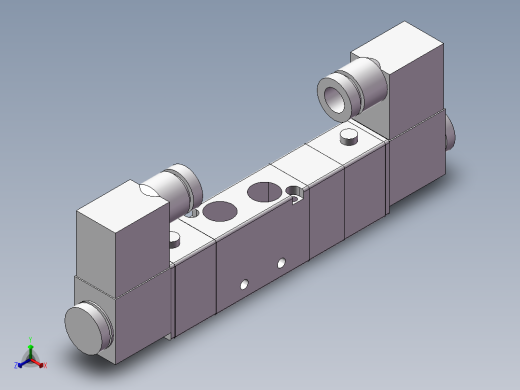 4V230C-08-DC24V（双线圈）电磁阀正等轴测缩略图