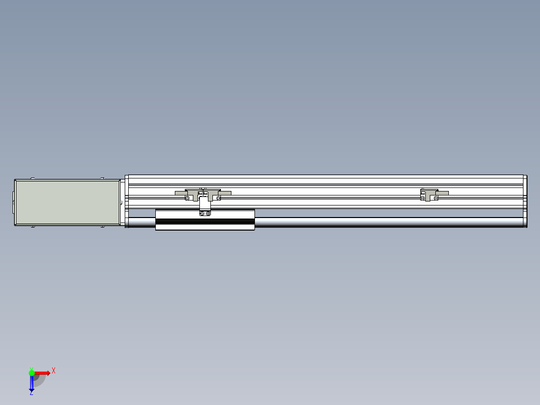 同步带滑台-半封闭B13H-L45-S300-R-P40-D3俯视图