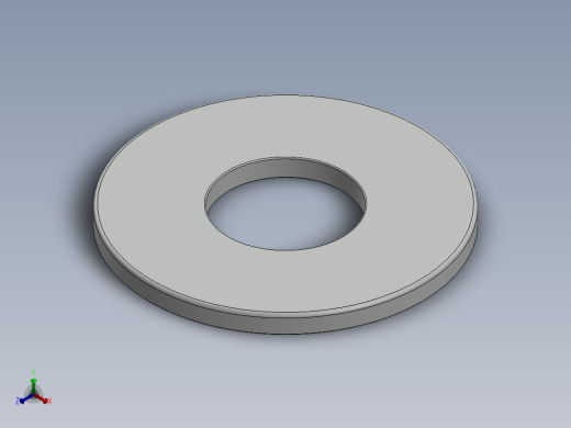 紧固件-0.5000 Flat Washer正等轴测缩略图