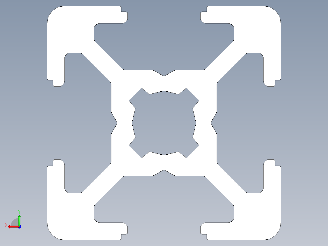 铝型材 20x20铝型材后视图