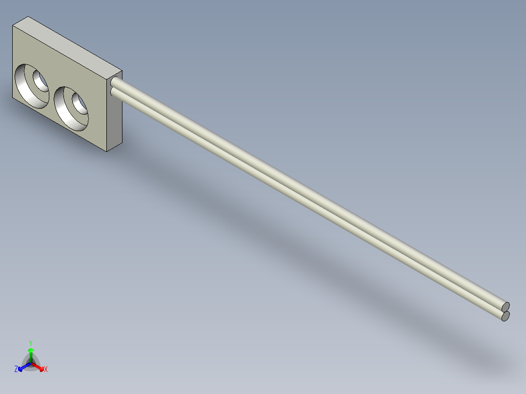 支架光纤_漫反射型FR-W16正等轴测图